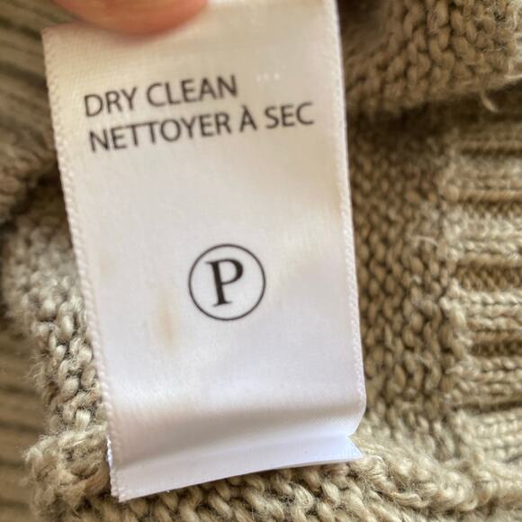 BROCHU WALKER Marlowe Cropped Henley Sweater in Taupe, Size Small - Picture 13 of 14